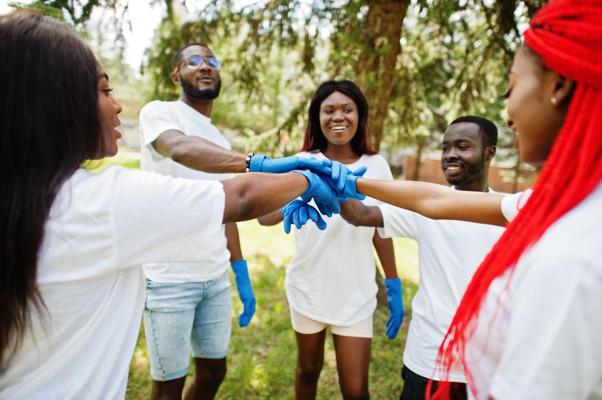 Volunteers in the community coming together