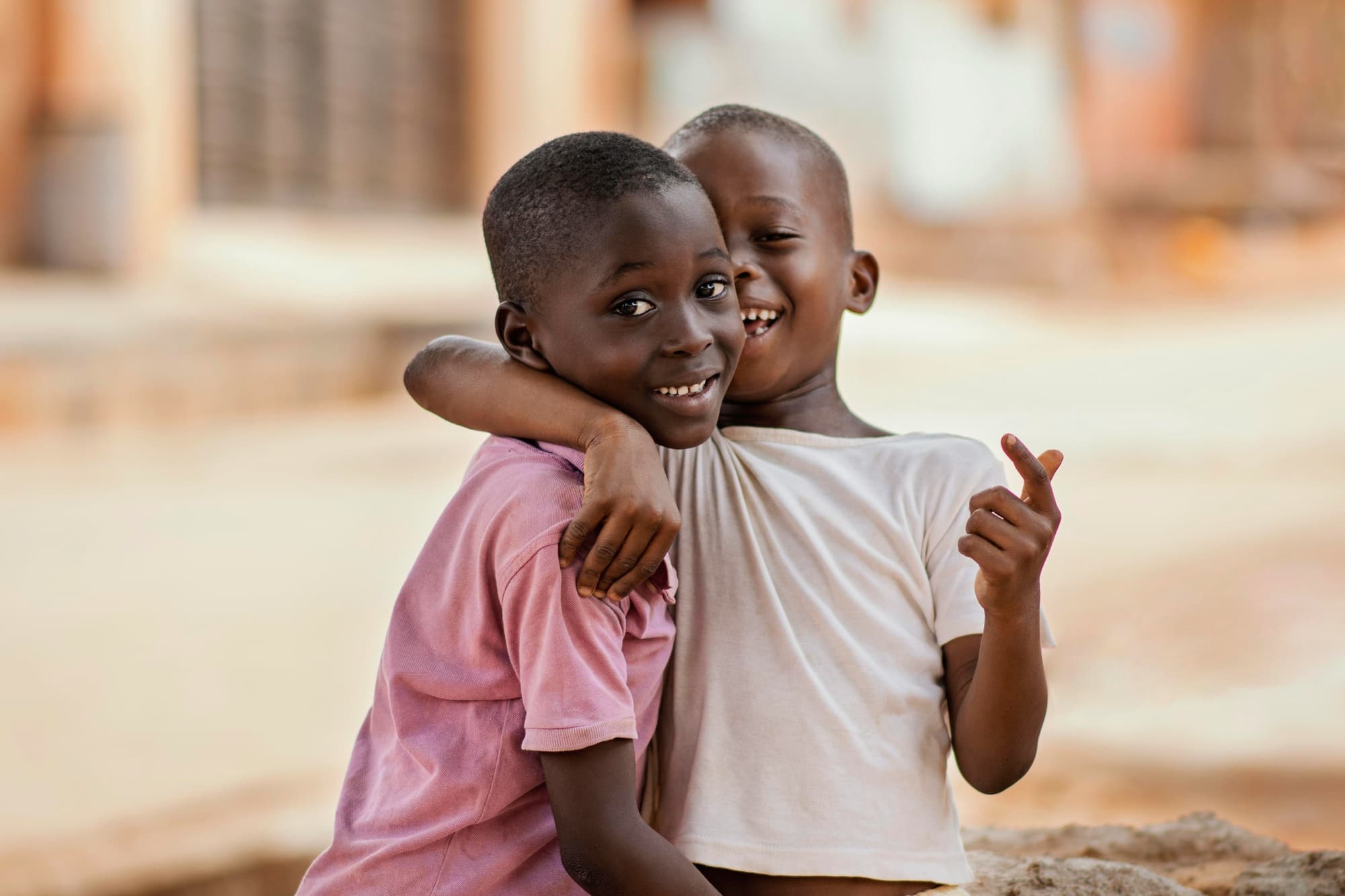 Children learning together in their community